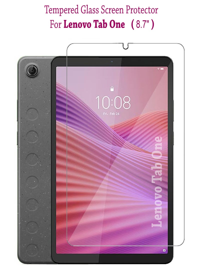 Lenovo Tab One 8.7 inch  Tempered Glass Screen Protector | HD Scratch Resistant, High Transparency, Delicate Touch, Anti-Explosion, Bubble-Free | Easy Installation for Lenovo Tab One 8.7 inch - Clear - Image 1